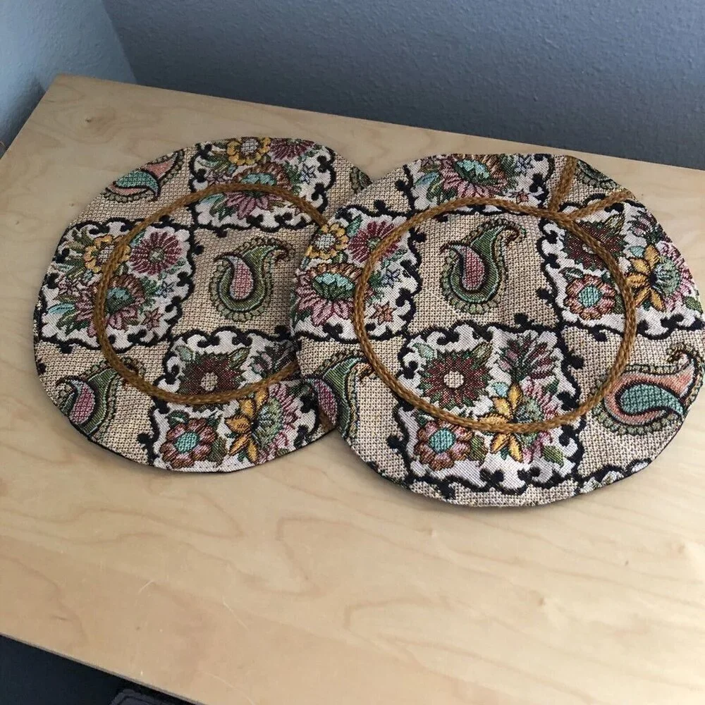 2 Vintage Tapestry Pillow Covers 11